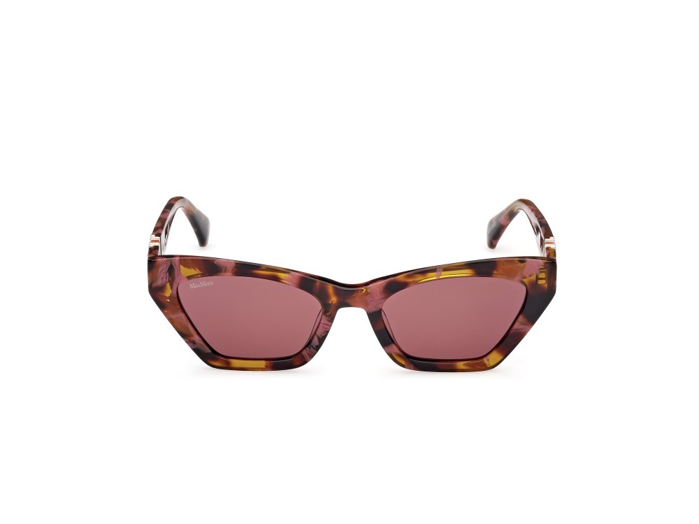 Occhiali da sole MaxMara Emme13 MM0057 (55S) colore avana colorata forma cat eye lenti bordeaux