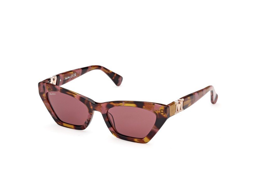 Occhiali da sole MaxMara Emme13 MM0057 (55S) colore avana colorata forma cat eye lenti bordeaux