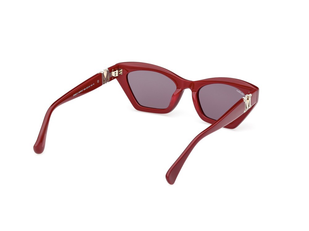 Sonnenbrillen MaxMara Emme13 MM0057 (69A) farbe rosso scuro lucido form cat-eye gläser fumo