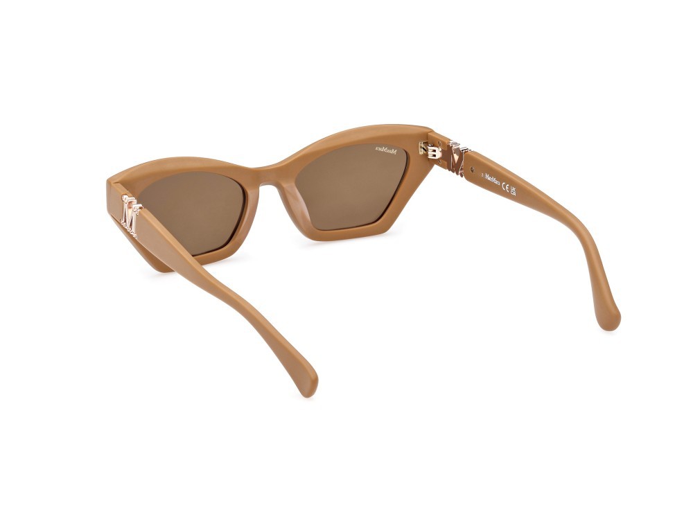 Sonnenbrillen MaxMara Emme13 MM0057 (73E) farbe rosa opaco form cat-eye gläser marrone