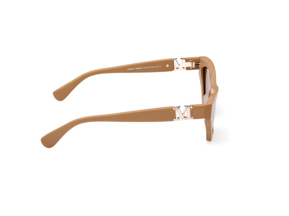 Sonnenbrillen MaxMara Emme13 MM0057 (73E) farbe rosa opaco form cat-eye gläser marrone