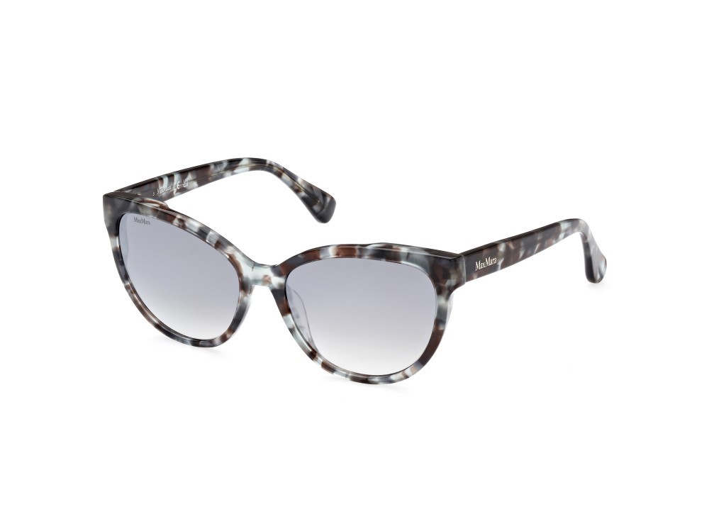 Sonnenbrillen MaxMara Logo13 MM0058 (55C) farbe avana colorata form rund gläser fumo specchiato