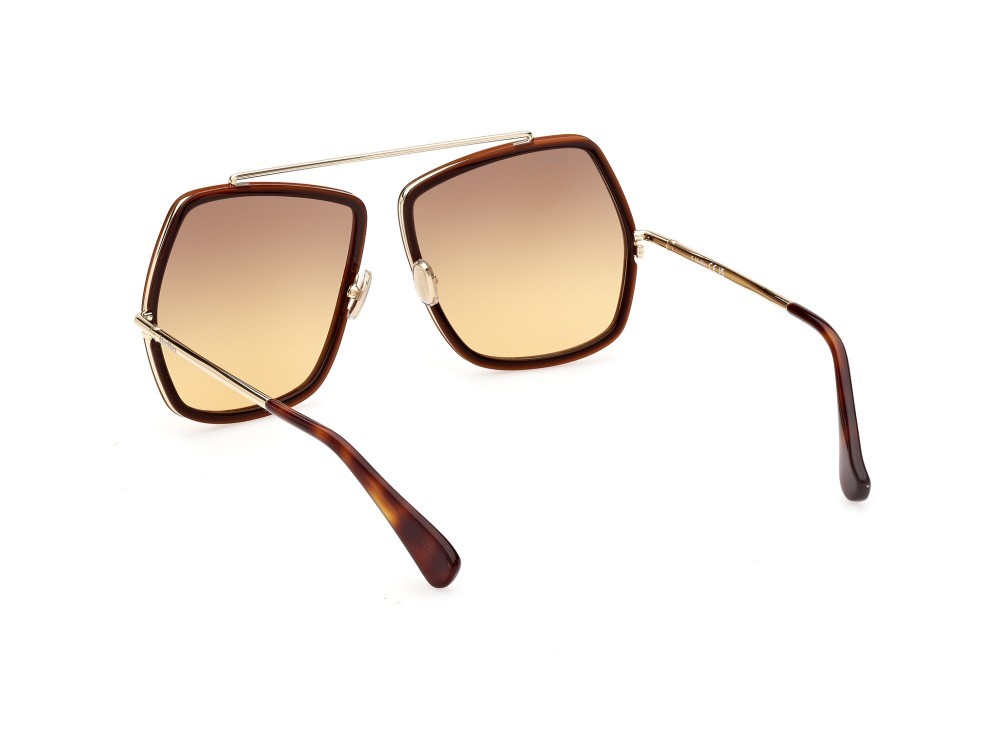 Sonnenbrillen MaxMara Elsa4 MM0060 (48F) farbe marrone scuro lucido form geometrisch gläser marrone grad.