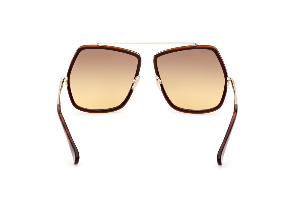 Sonnenbrillen MaxMara Elsa4 MM0060 (48F) farbe marrone scuro lucido form geometrisch gläser marrone grad.