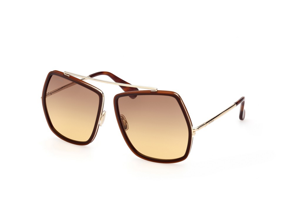 Sonnenbrillen MaxMara Elsa4 MM0060 (48F) farbe marrone scuro lucido form geometrisch gläser marrone grad.