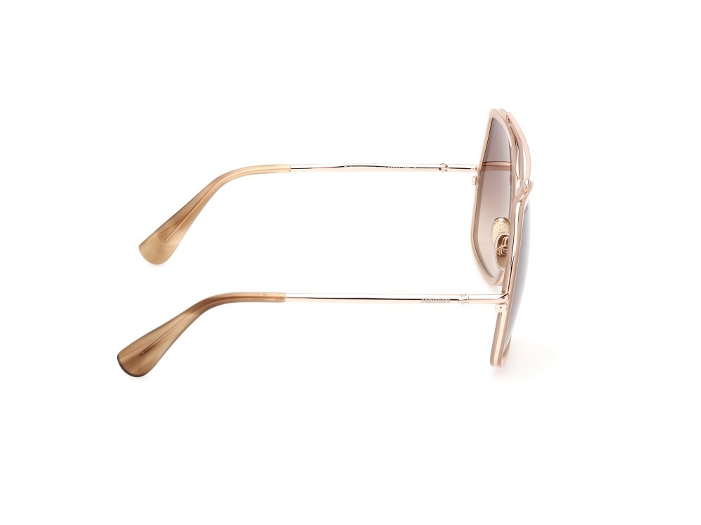 Sonnenbrillen MaxMara Elsa4 MM0060 (60F) farbe corno beige form geometrisch gläser marrone grad.