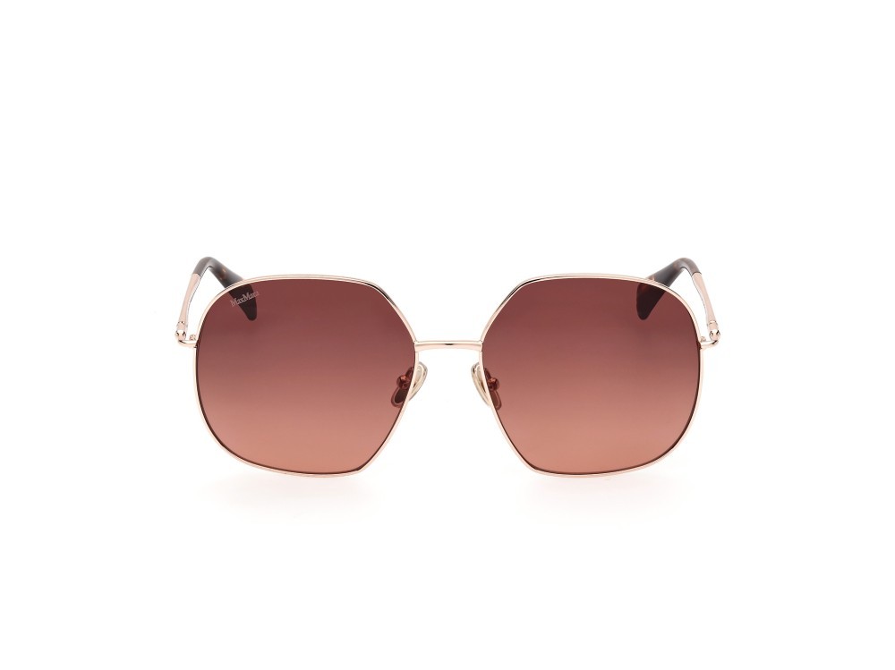 Sonnenbrillen MaxMara Design5 MM0061 (28F) farbe oro rosè lucido form geometrisch gläser marrone grad.