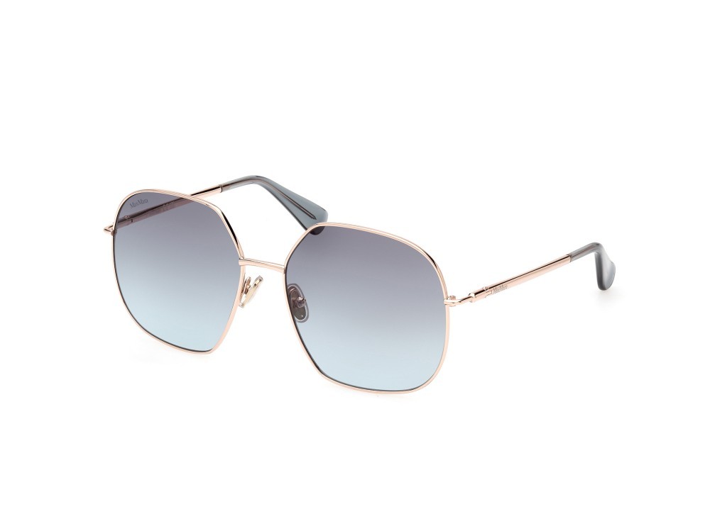 Sonnenbrillen MaxMara Design5 MM0061 (28W) farbe oro rosè lucido form geometrisch gläser blu grad.