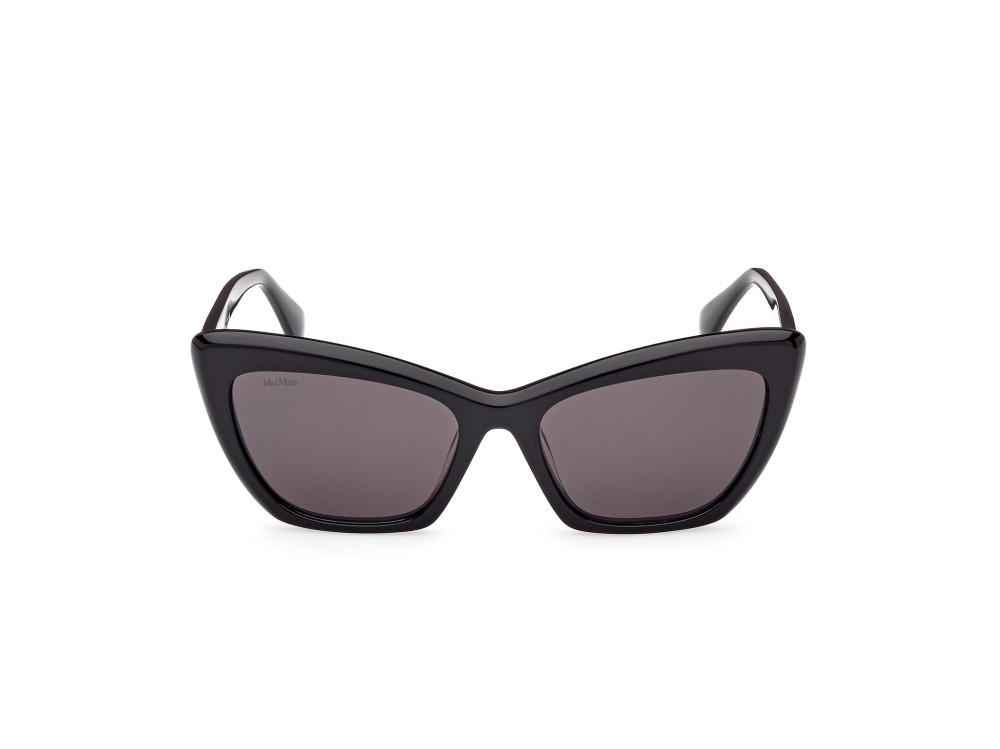 Sonnenbrillen MaxMara Logo14 MM0063 (01A) farbe nero lucido form cat-eye gläser fumo
