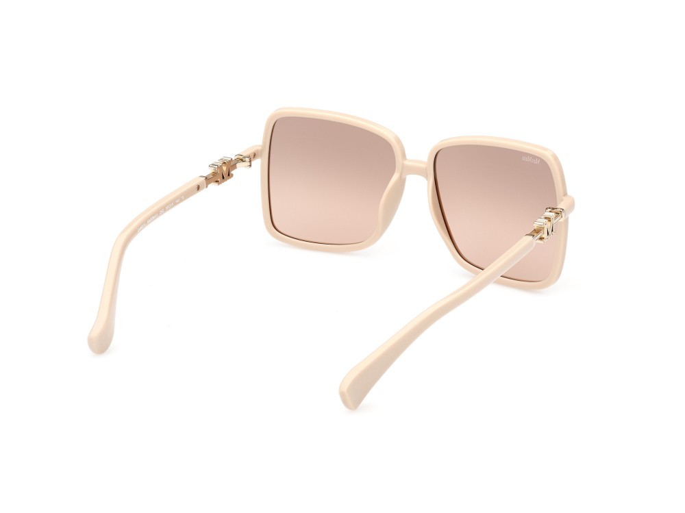 Sonnenbrillen MaxMara Emme14 MM0064-H (25G) farbe avorio form quadratisch gläser marrone specchiato