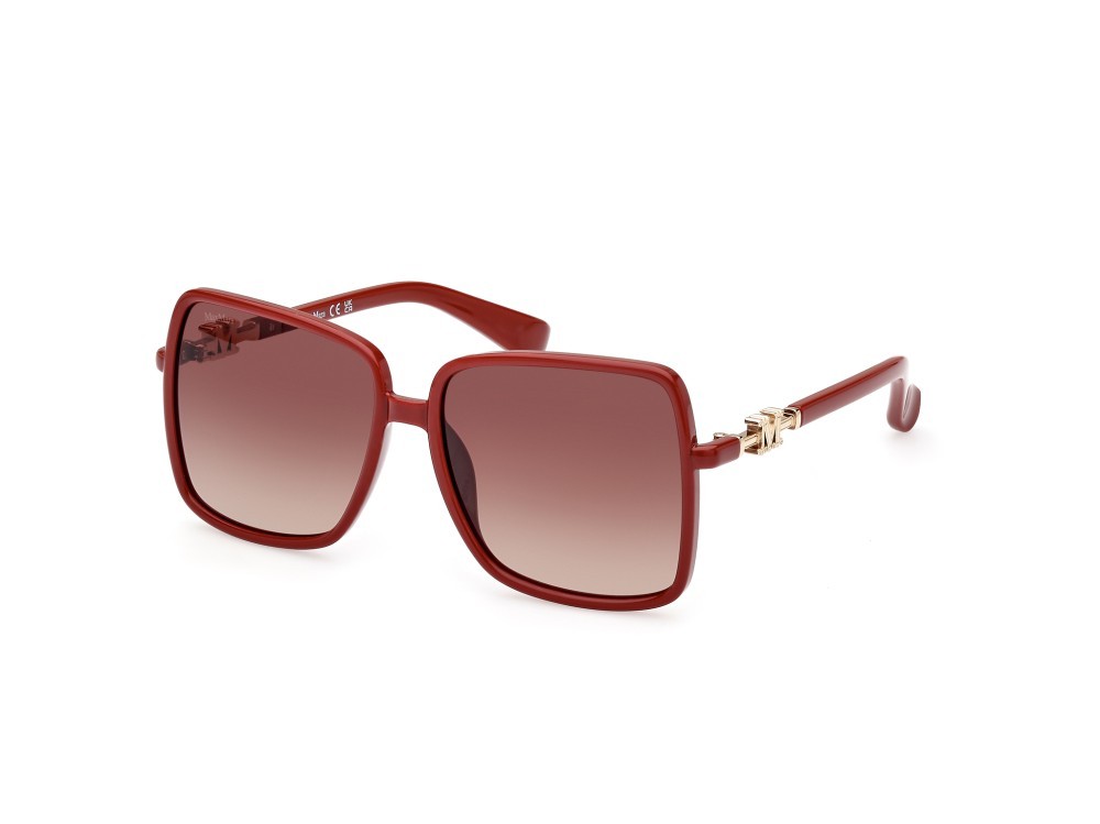 Sonnenbrillen MaxMara Emme14 MM0064-H (66F) farbe rosso lucido form quadratisch gläser marrone grad.