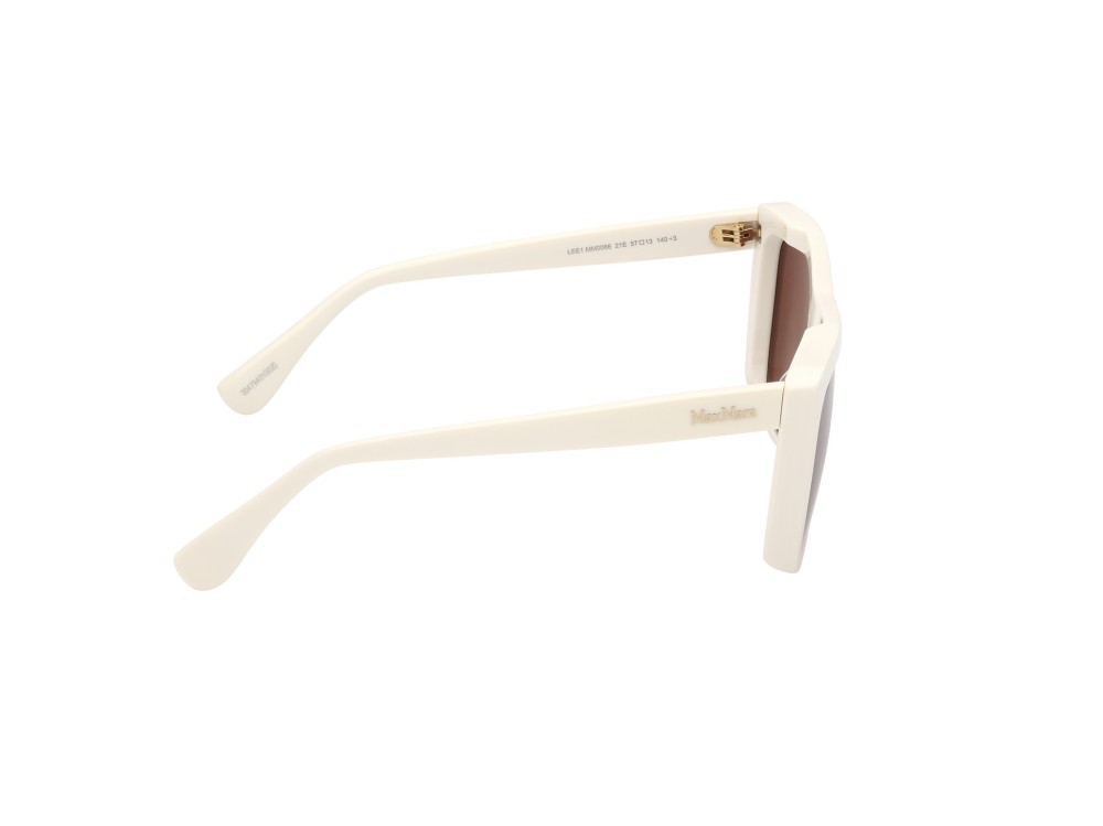Sonnenbrillen MaxMara Lee1 MM0066 (21E) farbe bianco  form geometrisch gläser marrone