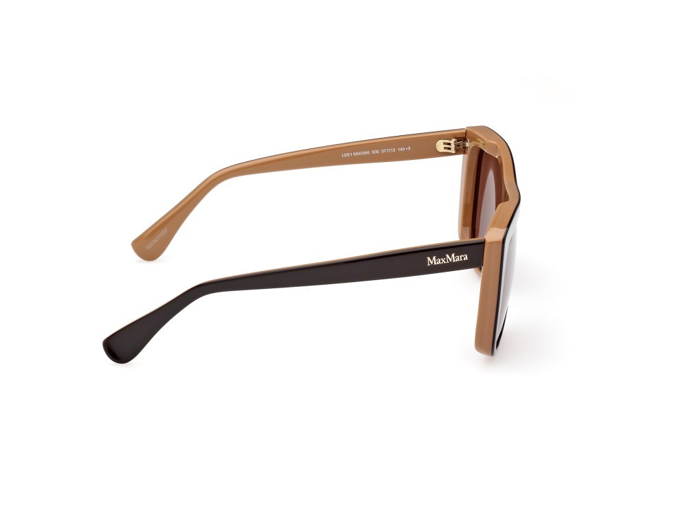 Sonnenbrillen MaxMara Lee1 MM0066 (50E) farbe marrone scuro altro form geometrisch gläser marrone