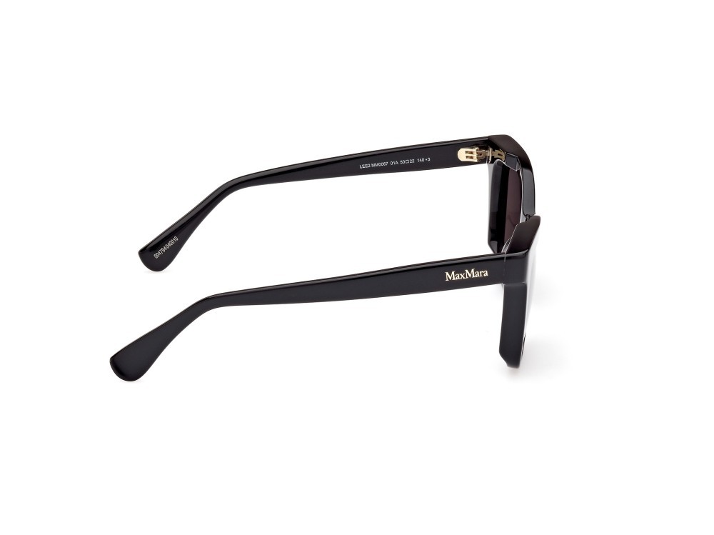 Sonnenbrillen MaxMara Lee2 MM0067 (01A) farbe nero lucido form quadratisch gläser fumo