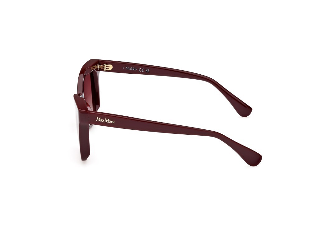 Sonnenbrillen MaxMara Lee2 MM0067 (66Z) farbe rosso lucido form quadratisch gläser viola grad. e/o specchiato