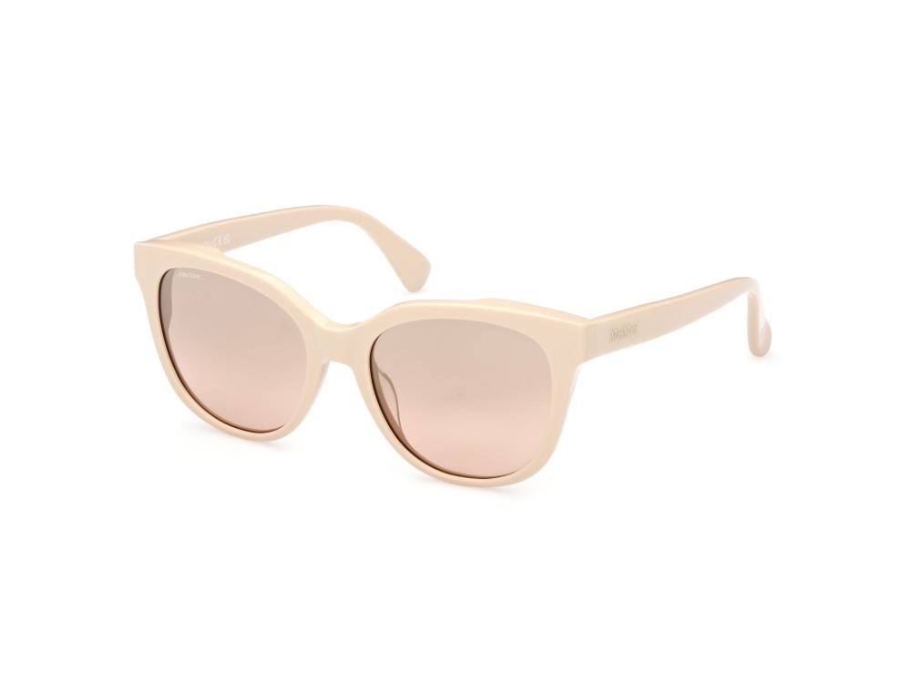 Sonnenbrillen MaxMara Lee3 MM0068 (25G) farbe avorio form geometrisch gläser marrone specchiato