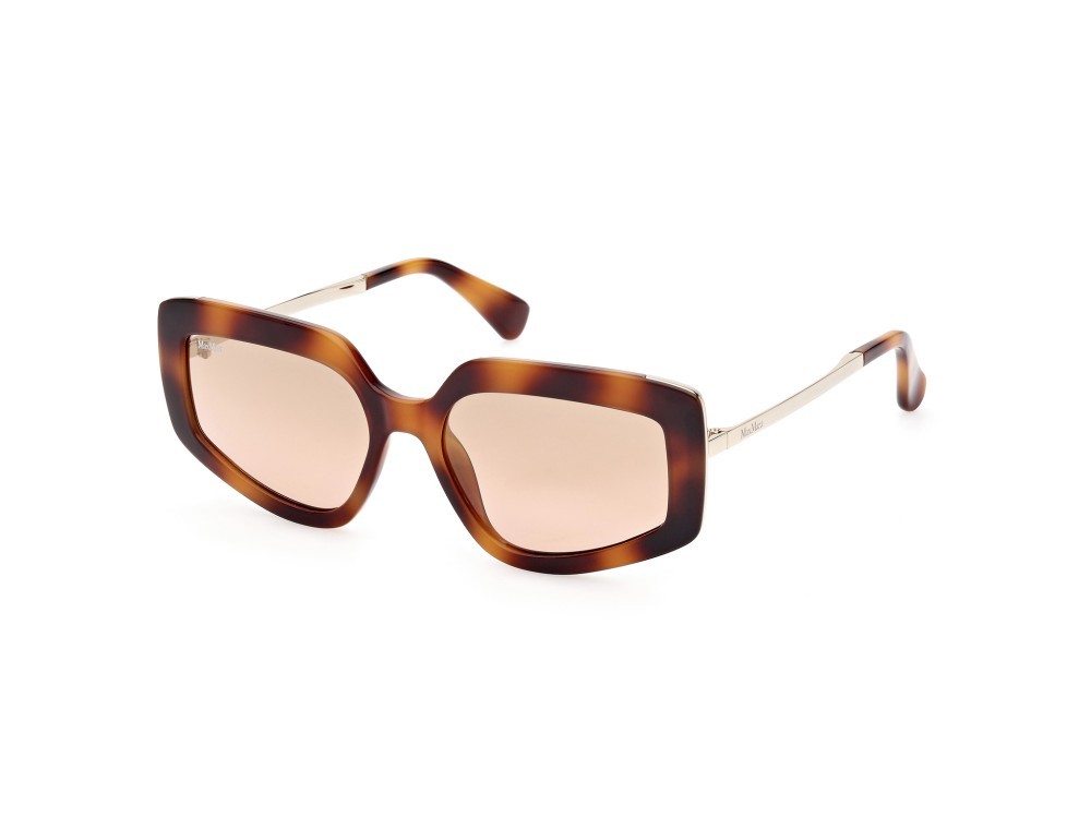 Occhiali da sole MaxMara Design7 MM0069 (52G) colore avana scura forma geometrico lenti marrone specchiato