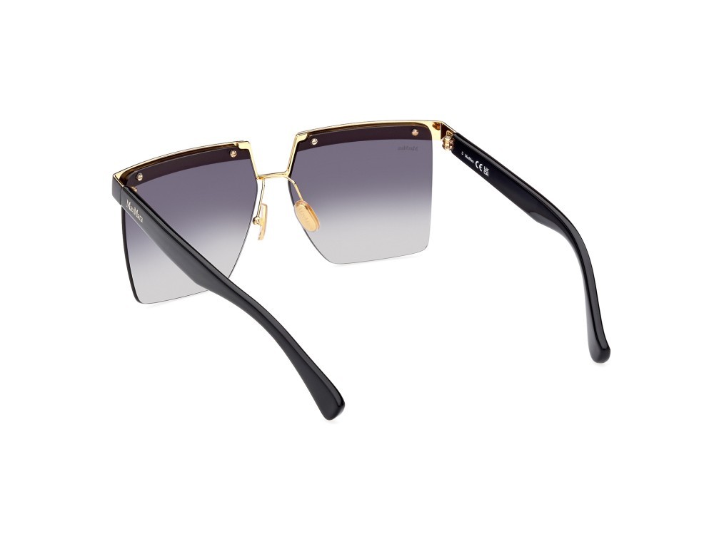 Sonnenbrillen MaxMara Flat MM0071 (01A) farbe nero lucido form geometrisch gläser fumo 