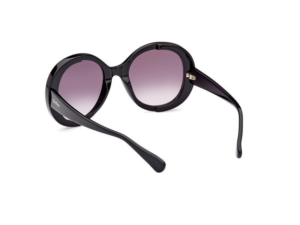 Sonnenbrillen MaxMara Renée MM0074 (01B) farbe nero lucido form rund gläser fumo grad.