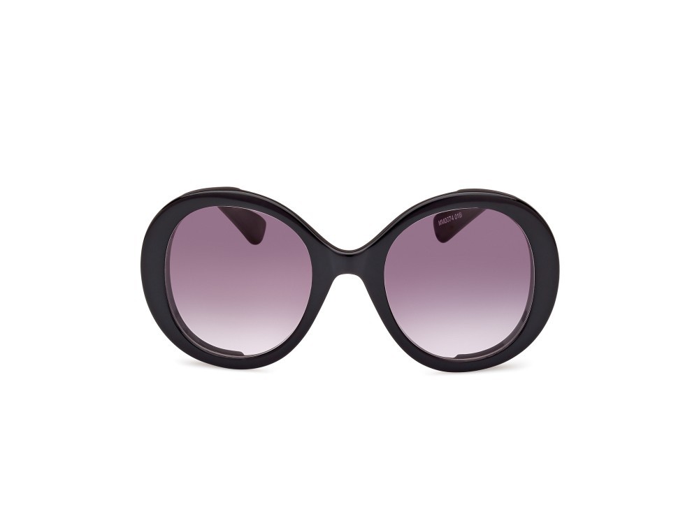 Sonnenbrillen MaxMara Renée MM0074 (01B) farbe nero lucido form rund gläser fumo grad.
