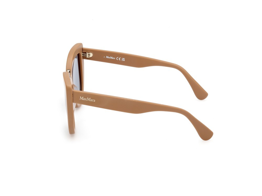 Sonnenbrillen MaxMara Spark2 MM0076 (46N) farbe marrone chiaro opaco form cat-eye gläser verde