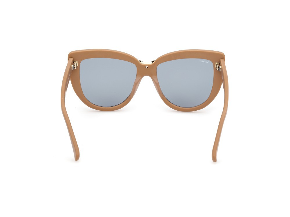 Sonnenbrillen MaxMara Spark2 MM0076 (46N) farbe marrone chiaro opaco form cat-eye gläser verde