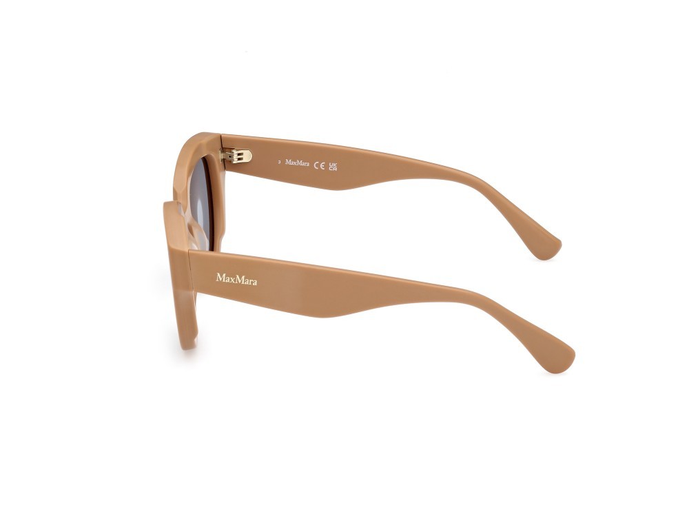 Sonnenbrillen MaxMara Glimpse1 MM0077 (46N) farbe marrone chiaro opaco form cat-eye gläser verde