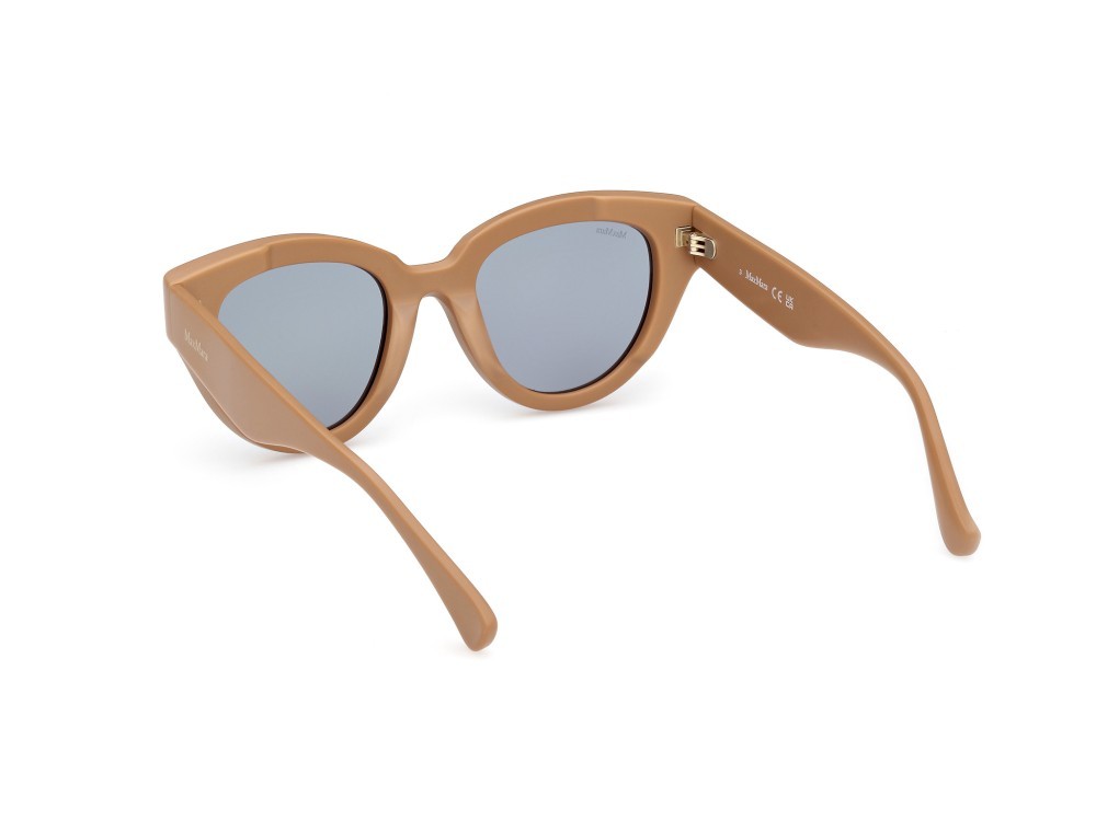 Sonnenbrillen MaxMara Glimpse1 MM0077 (46N) farbe marrone chiaro opaco form cat-eye gläser verde