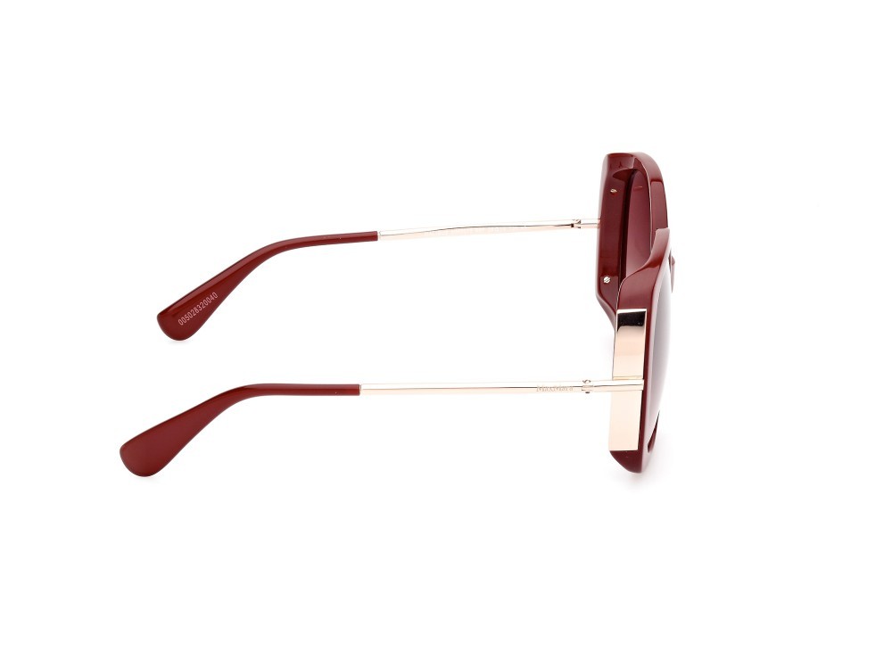 Sonnenbrillen MaxMara Malibu9 MM0079 (66F) farbe rosso lucido form schmetterling gläser marrone grad.