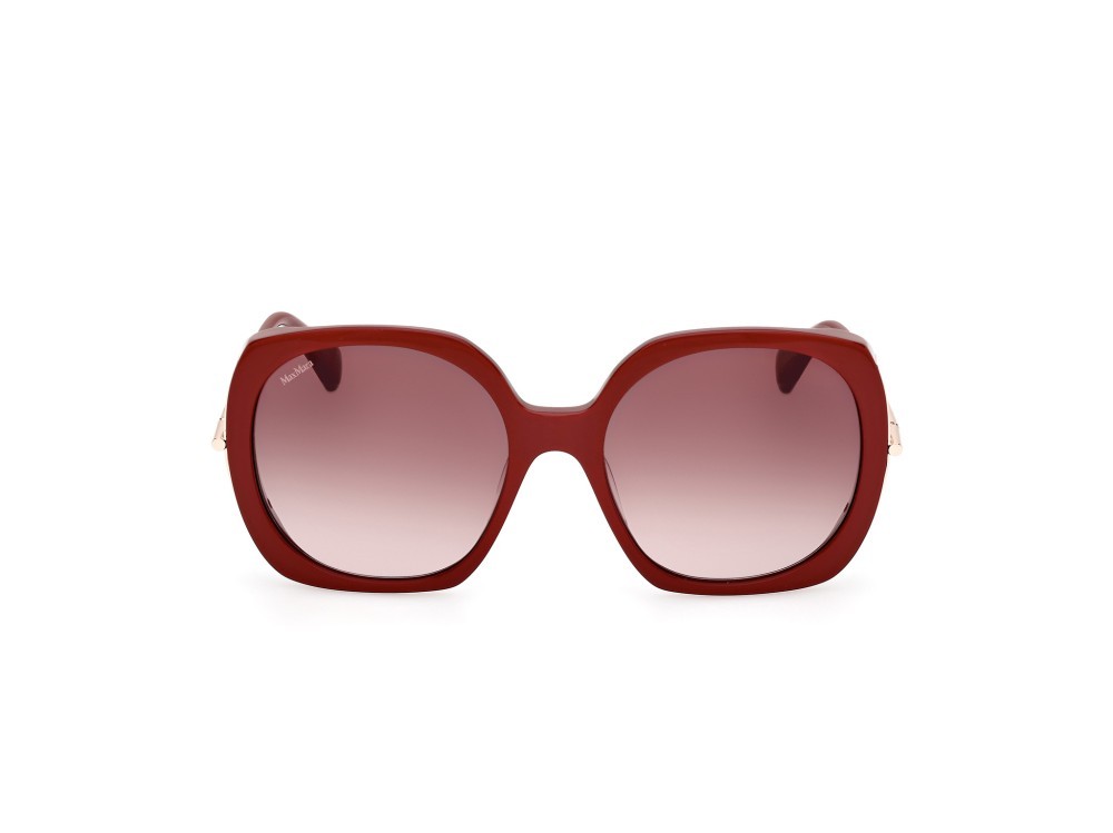 Sonnenbrillen MaxMara Malibu9 MM0079 (66F) farbe rosso lucido form schmetterling gläser marrone grad.