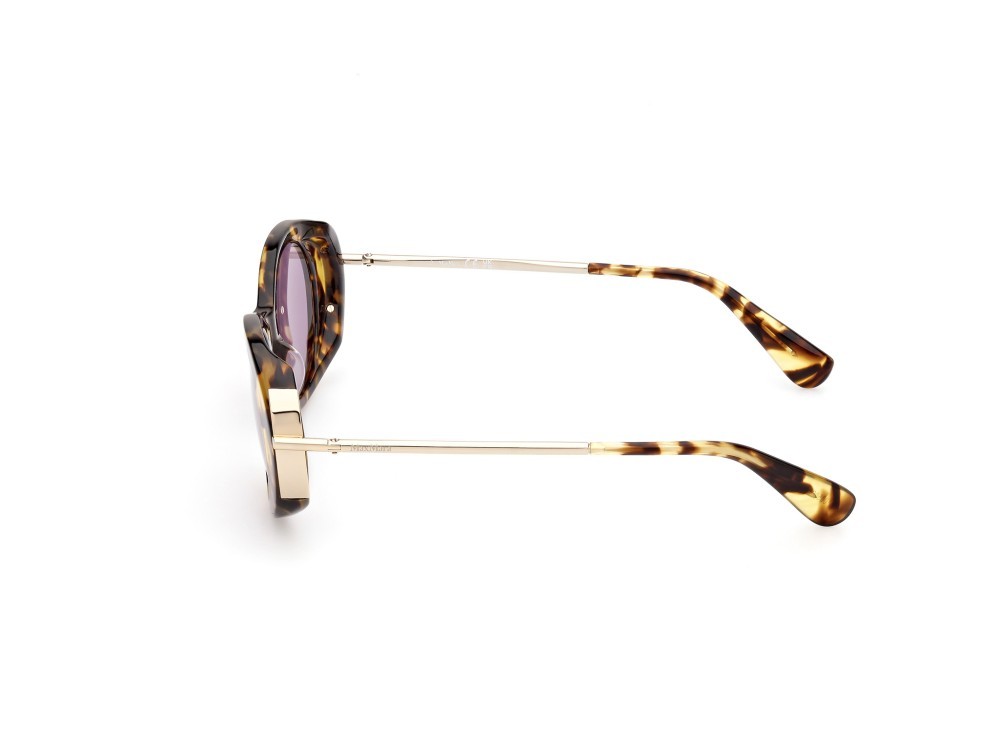 Sonnenbrillen MaxMara Malibu10 MM0080 (53Y) farbe avana bionda form rund gläser viola