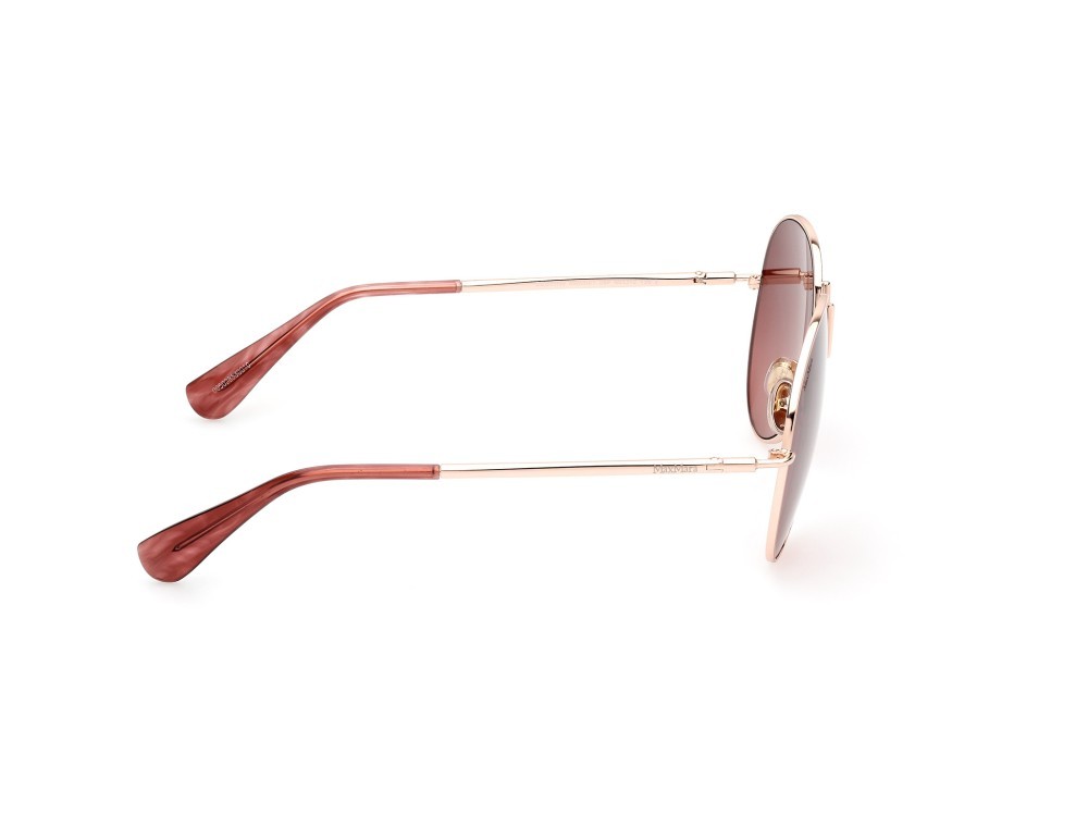 Sonnenbrillen MaxMara Design8 MM0081 (28F) farbe oro rosè lucido form aviator gläser marrone grad.