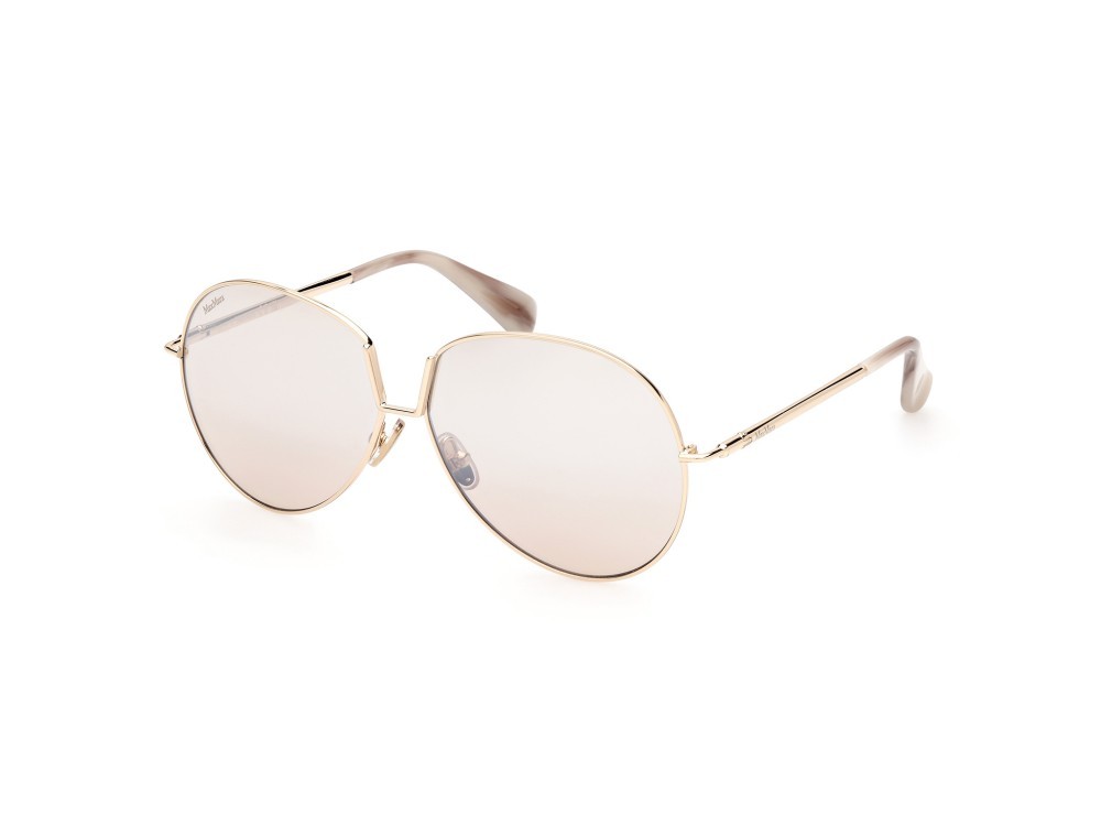 Sonnenbrillen MaxMara Design8 MM0081 (32G) farbe oro  form aviator gläser marrone specchiato