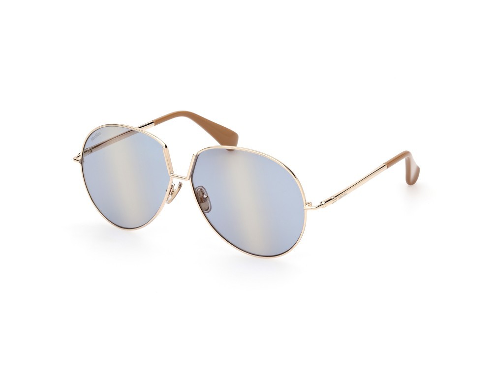 Sonnenbrillen MaxMara Design8 MM0081 (32X) farbe oro  form aviator gläser blu specchiato