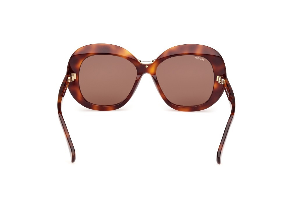 Occhiali da sole MaxMara Edna MM0087 (52E) colore avana scura forma rotondo lenti marrone