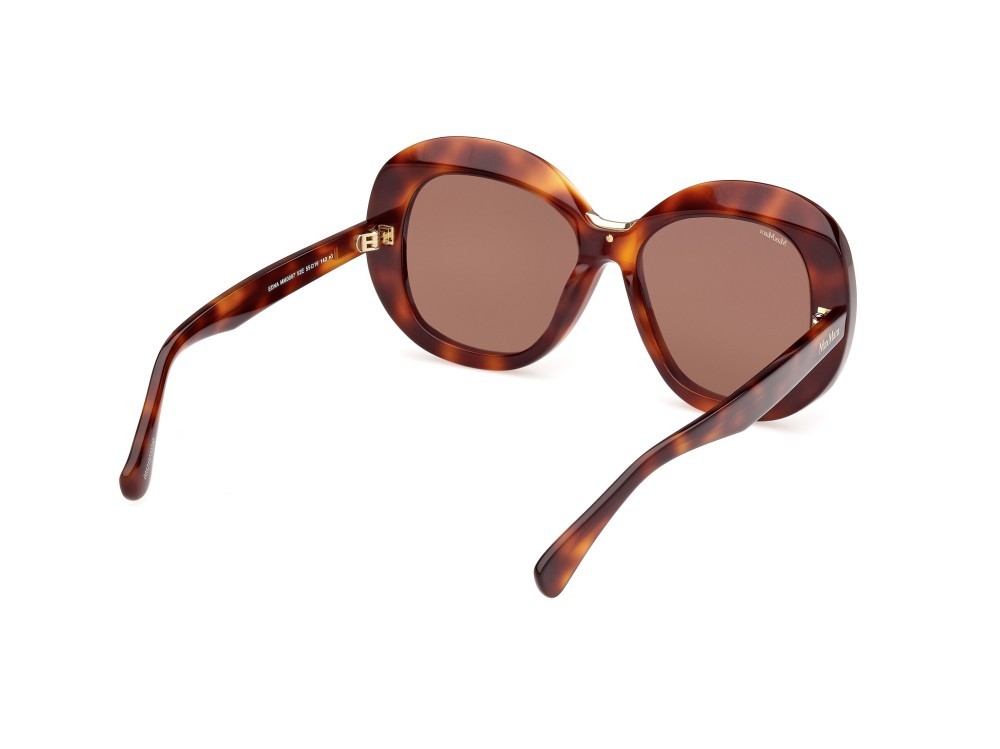 Occhiali da sole MaxMara Edna MM0087 (52E) colore avana scura forma rotondo lenti marrone