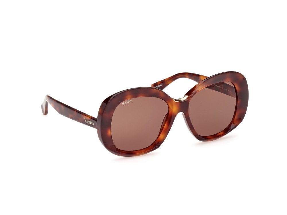 Occhiali da sole MaxMara Edna MM0087 (52E) colore avana scura forma rotondo lenti marrone