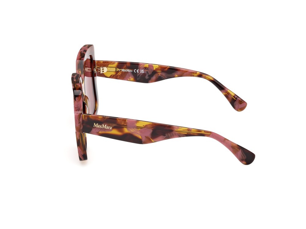 Sonnenbrillen MaxMara Ernest MM0088 (55S) farbe avana colorata form quadratisch gläser bordeaux