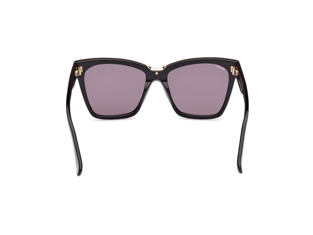 Occhiali da sole MaxMara Spark3 MM0089 (01A) colore nero lucido forma rettangolare lenti fumo