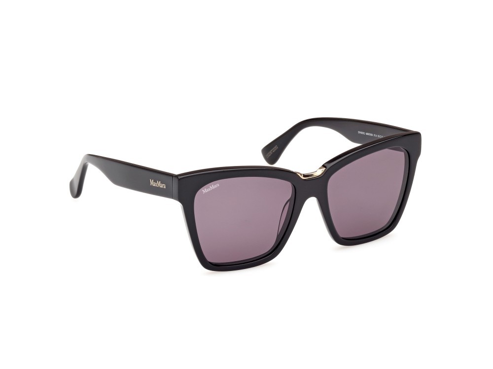 Occhiali da sole MaxMara Spark3 MM0089 (01A) colore nero lucido forma rettangolare lenti fumo