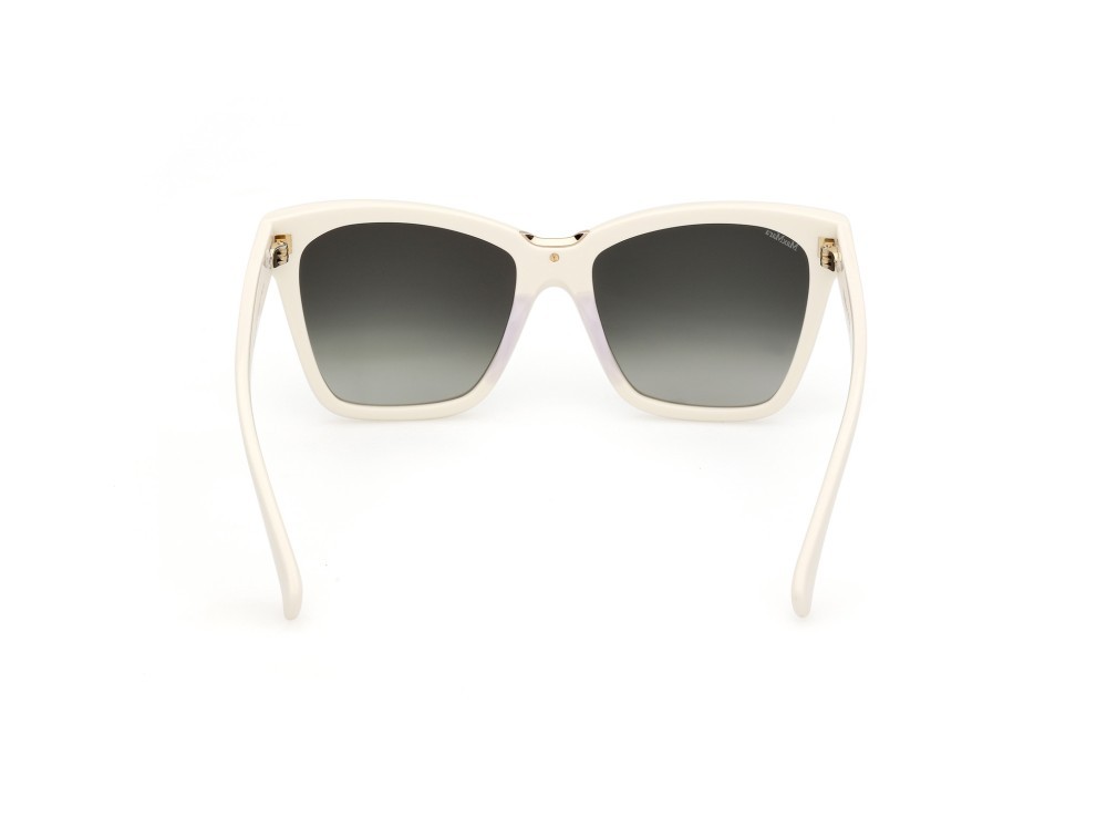 Sonnenbrillen MaxMara Spark3 MM0089 (21P) farbe bianco lucido form rechteckig gläser verde sfumato
