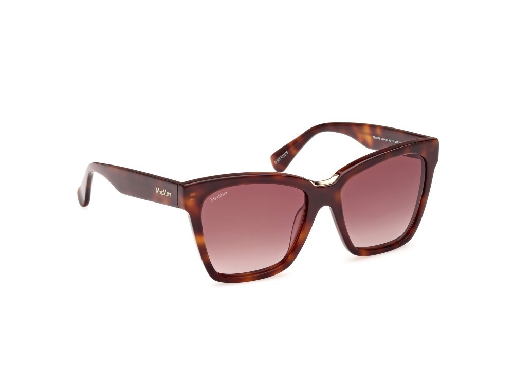 Occhiali da sole MaxMara Spark3 MM0089 (52F) colore avana scura forma rettangolare lenti marrone sfumato