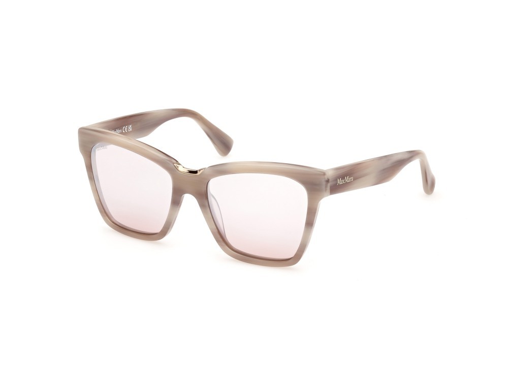 Sonnenbrillen MaxMara Spark3 MM0089 (60G) farbe corno beige form rechteckig gläser marrone sfumato