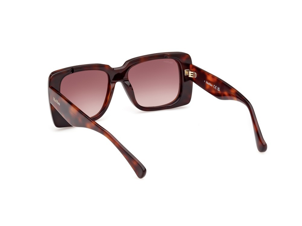 Occhiali da sole MaxMara Glimpse3 MM0091 (52F) colore avana scura forma rettangolare lenti marrone sfumato