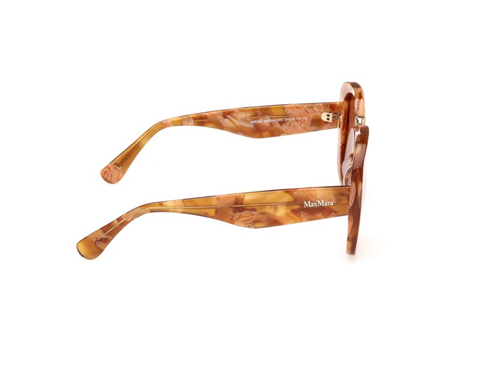 Sonnenbrillen MaxMara Bridge MM0092 (56E) farbe avana colorata form rund gläser marrone