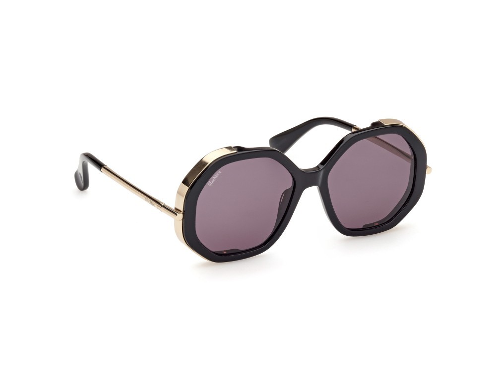 Sonnenbrillen MaxMara Liz MM0094 (01A) farbe nero lucido form geometrisch gläser fumo