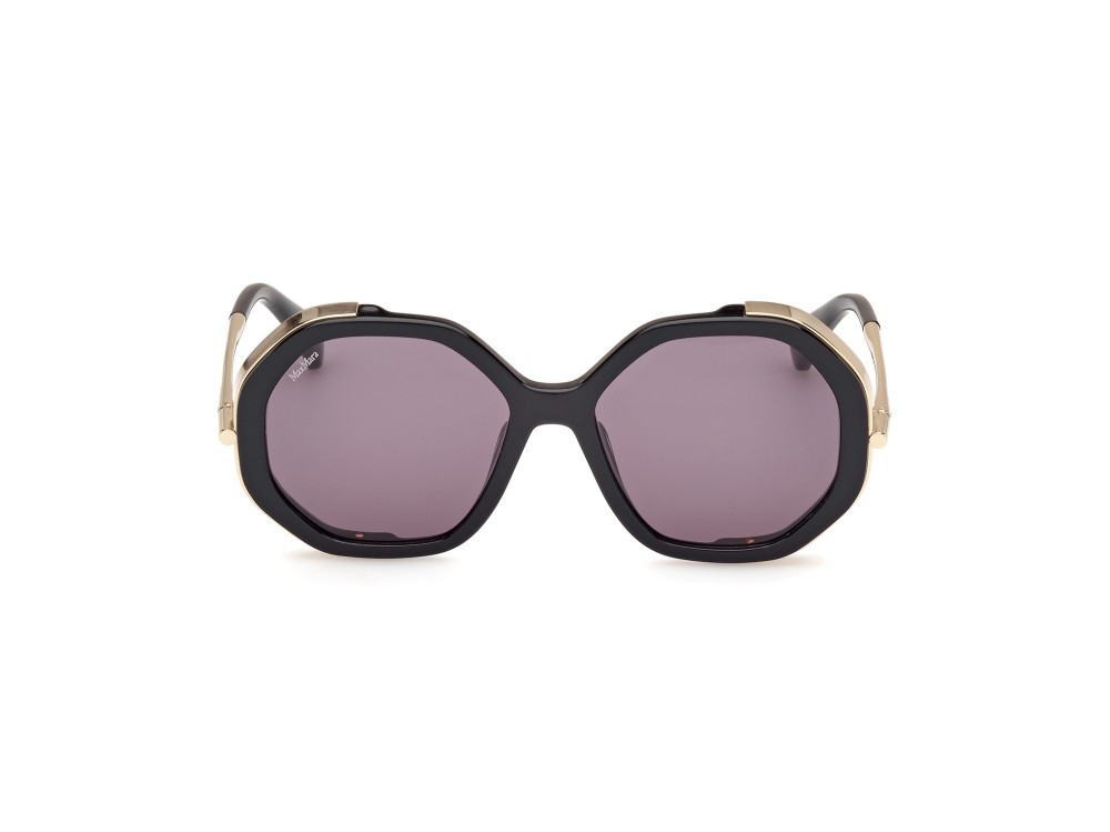 Sonnenbrillen MaxMara Liz MM0094 (01A) farbe nero lucido form geometrisch gläser fumo