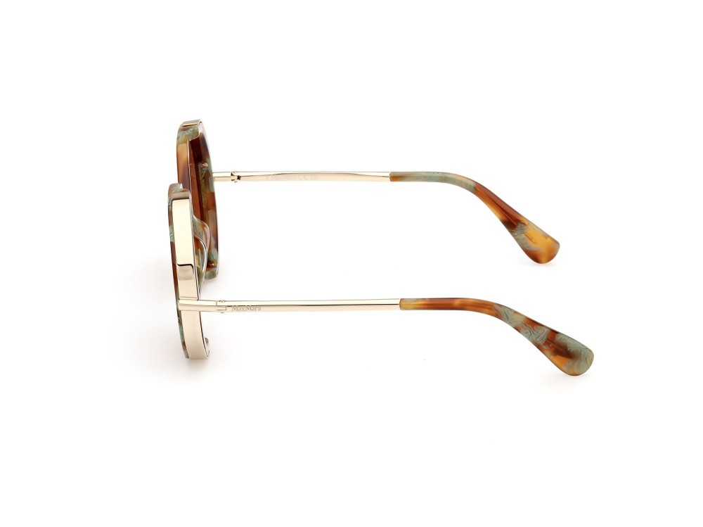 Occhiali da sole MaxMara Liz MM0094 (56E) colore avana colorata forma geometrico lenti marrone