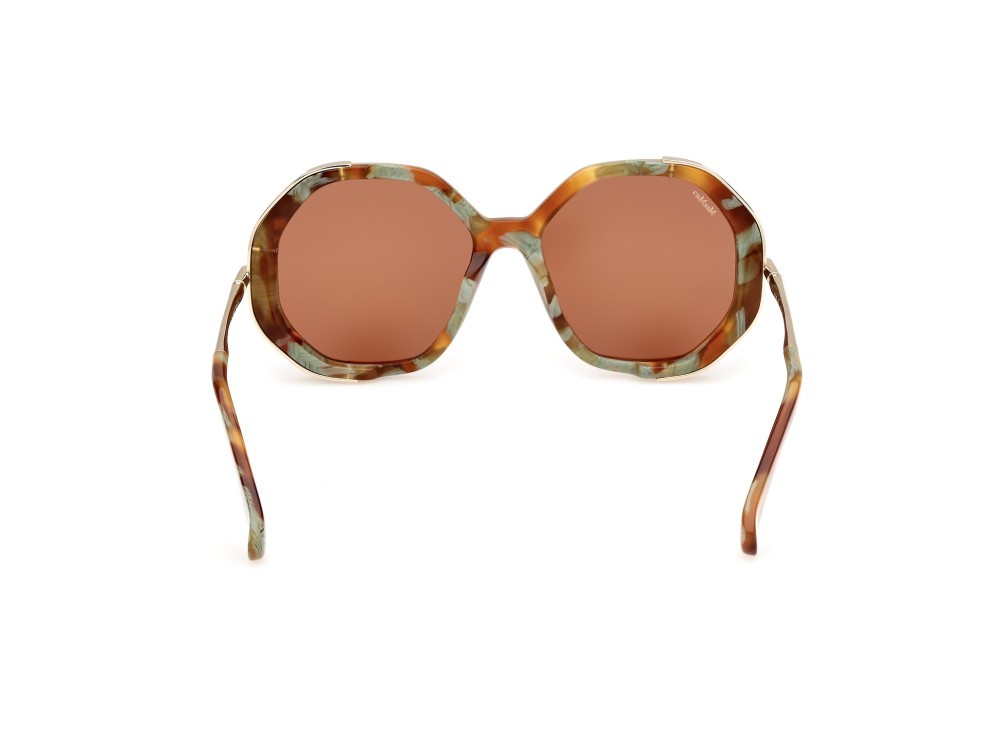 Occhiali da sole MaxMara Liz MM0094 (56E) colore avana colorata forma geometrico lenti marrone