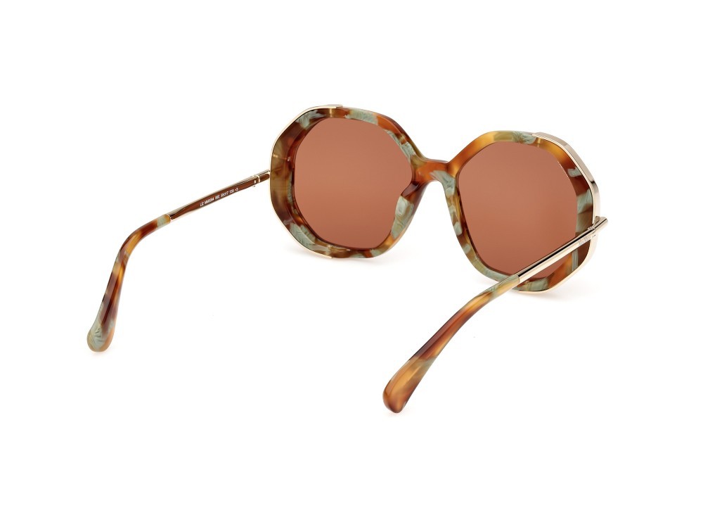 Occhiali da sole MaxMara Liz MM0094 (56E) colore avana colorata forma geometrico lenti marrone